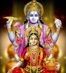 gods vishnu and Lakshmi